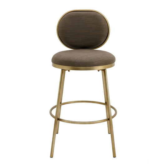 Eliza Swivel Kitchen Stool - Chocolate Linen