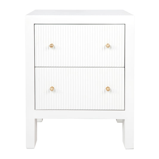 Ariana 50x65cm Bedside Table - White