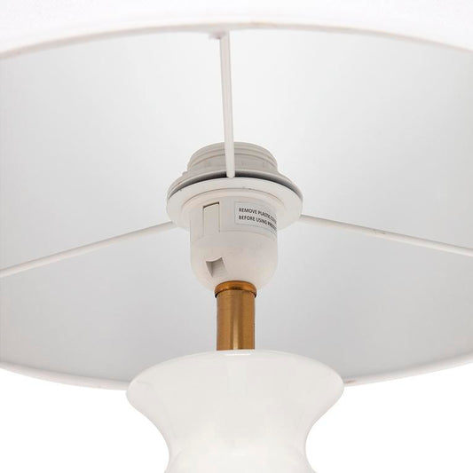 Camille Table Drum Shade - White