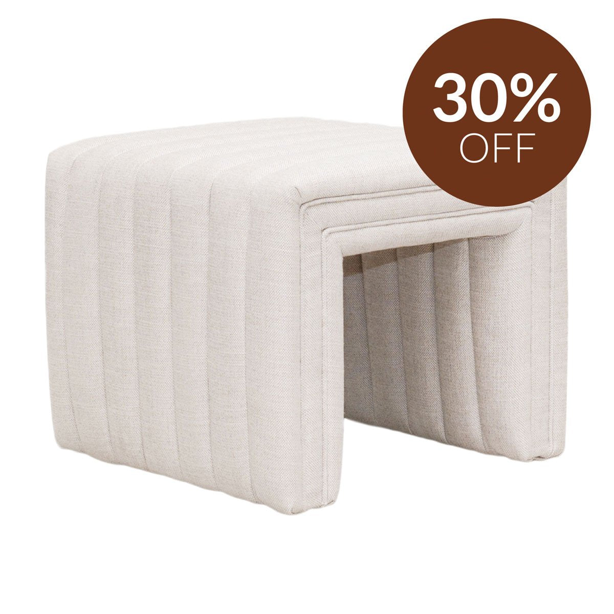 Savoy Stool - Natural Linen