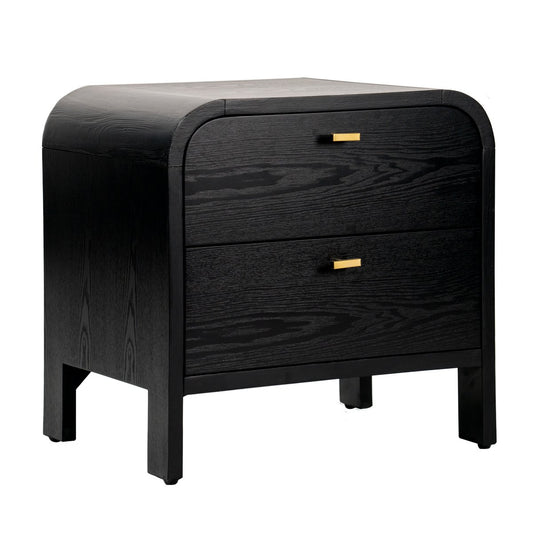 Chisholm 60x60cm Bedside Table - Black