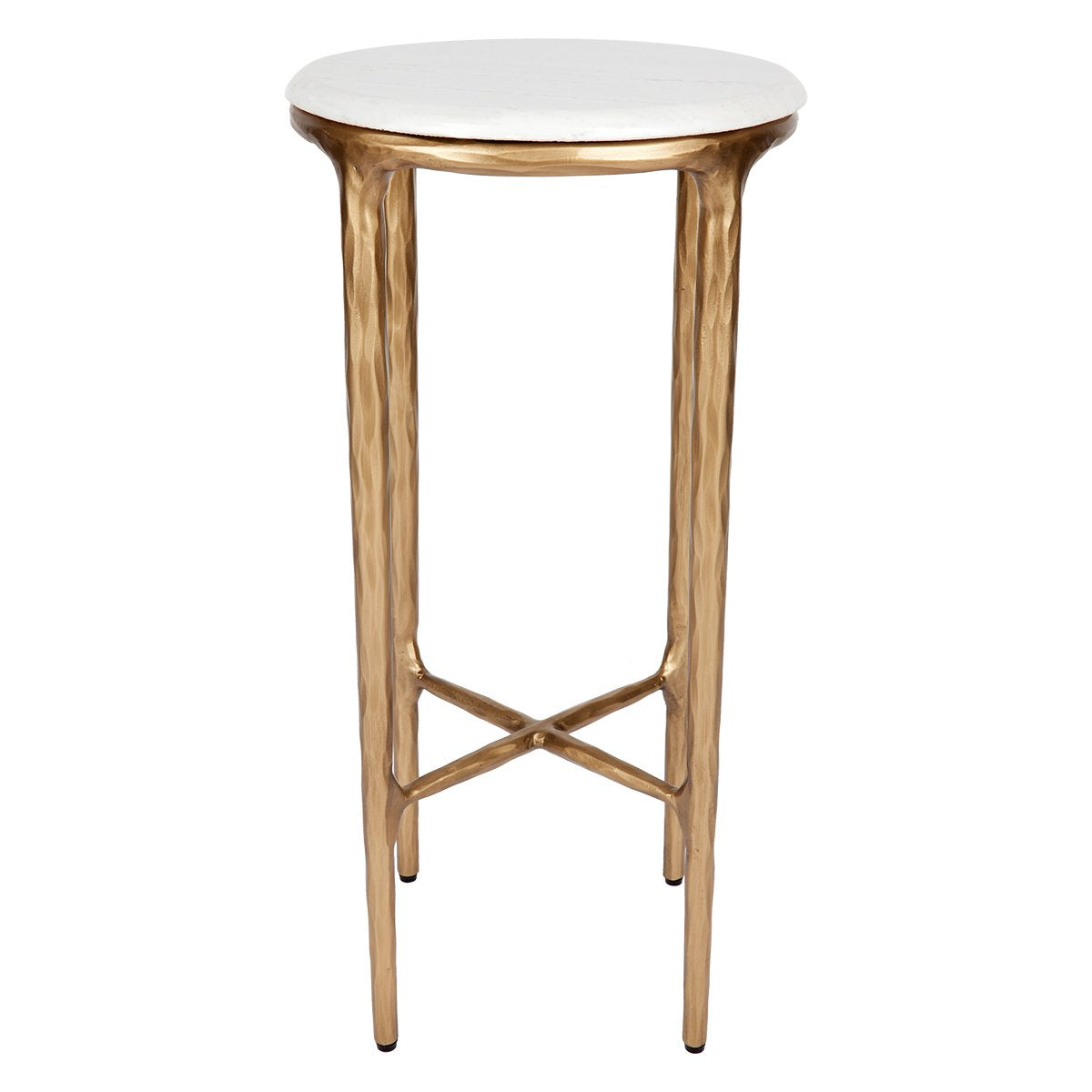 Heston Marble Petite Side Table - Brass