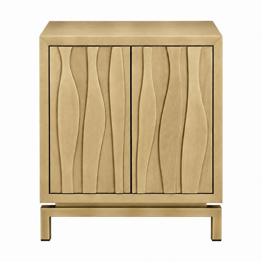 Ari 60x65cm Bedside Table - Antique Gold - OUTLET NSW