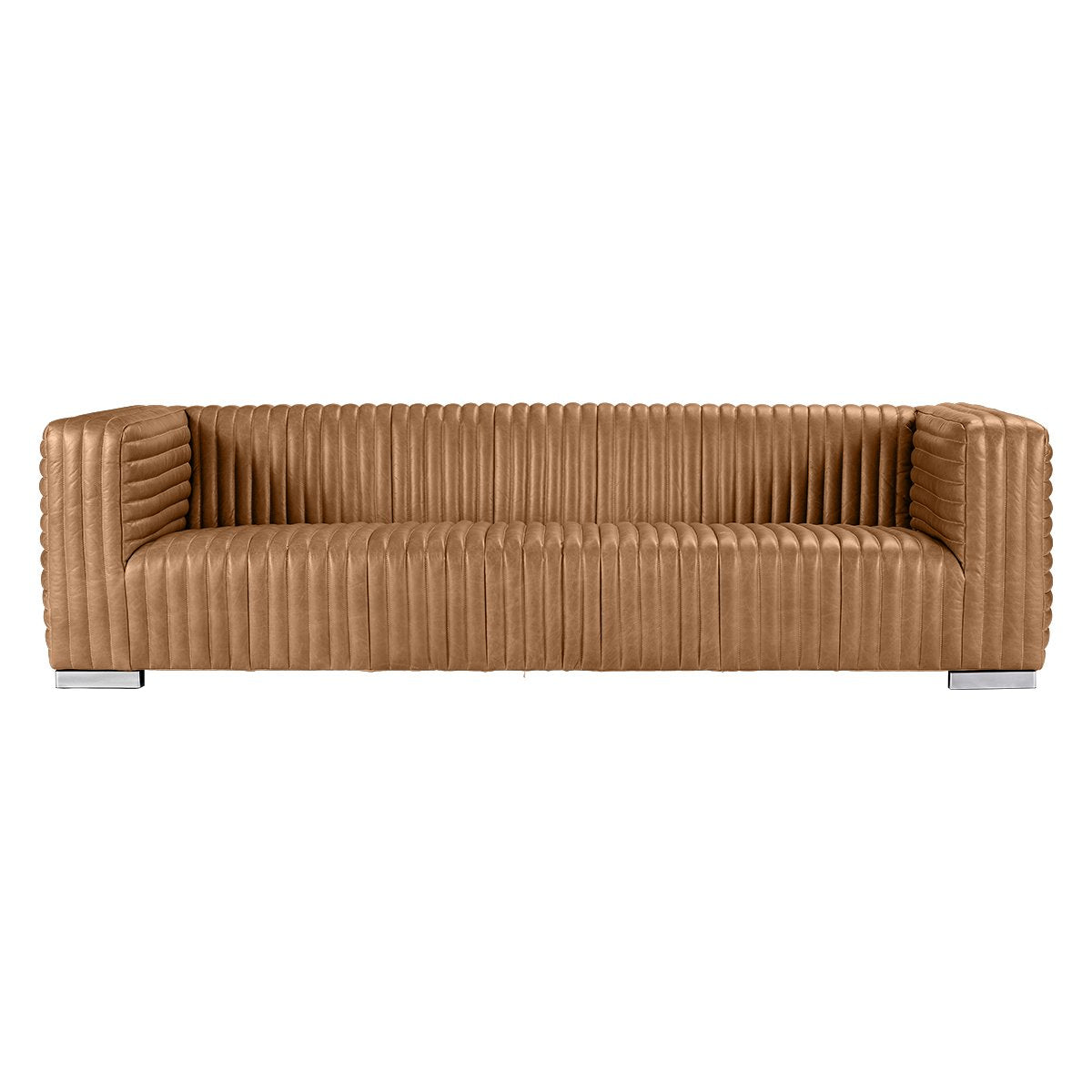 Granger 3 Seater Sofa - Light Brown Leather