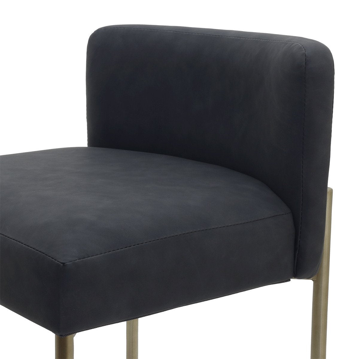 Leon Kitchen Stool - Black Vegan Leather