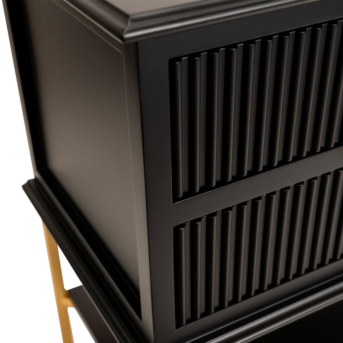 Aimee 76x70cm Bedside Table - Black