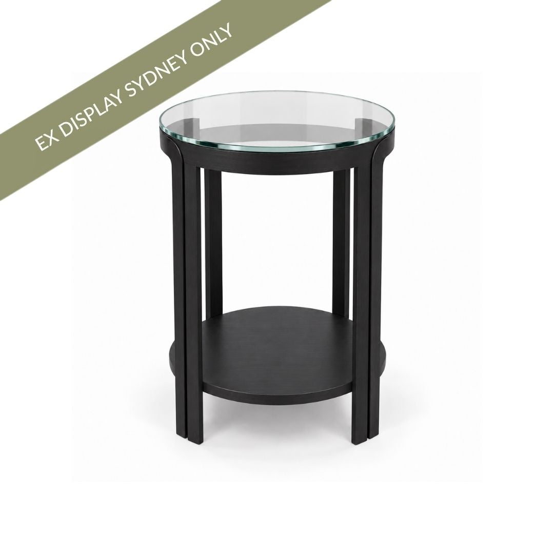 Bonnie Round Side Table - Black - OUTLET NSW