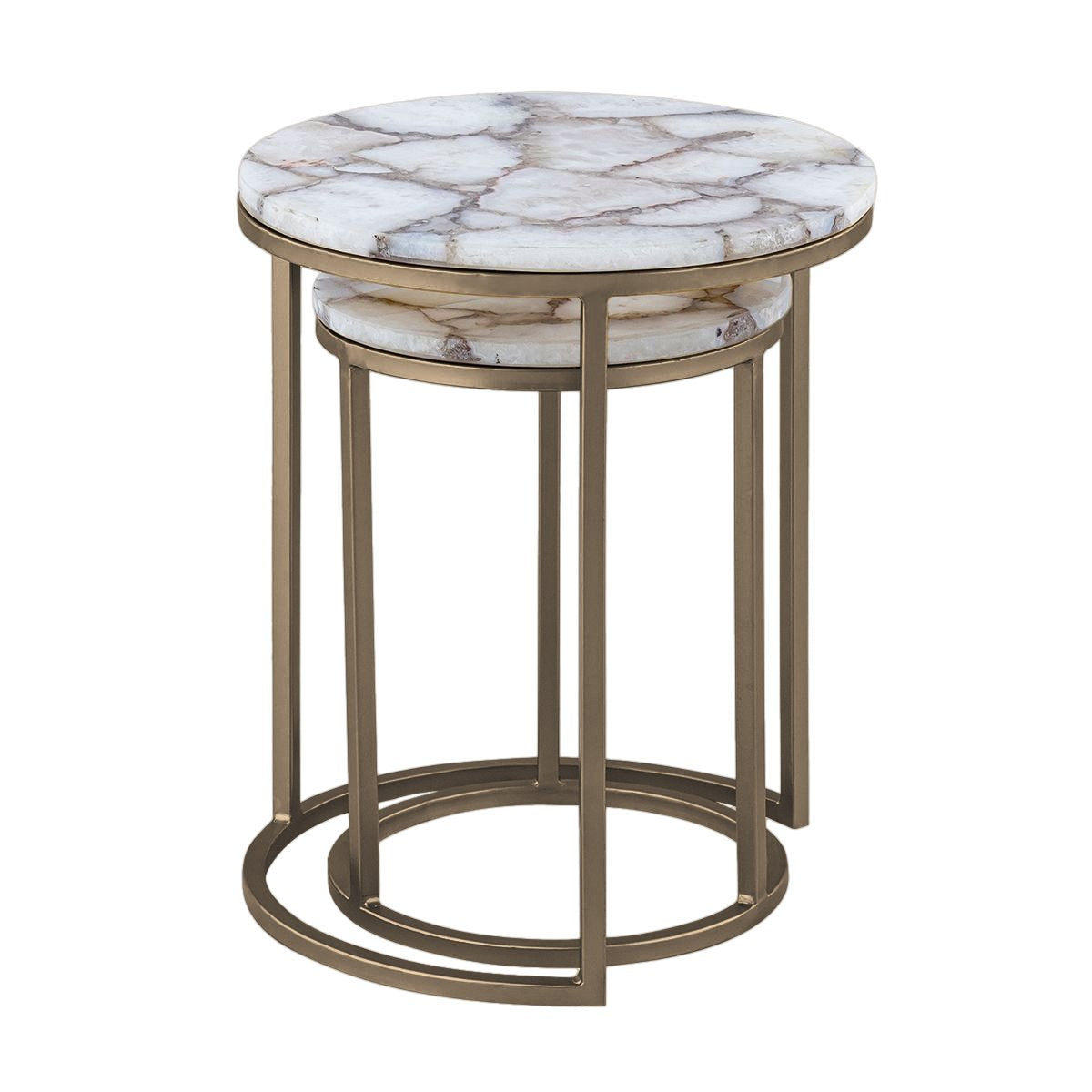 Violet Agate Nesting Side Tables