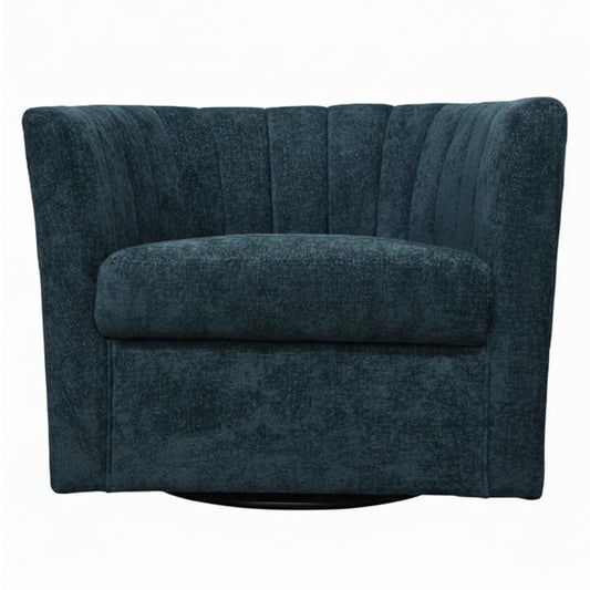 Cadman Swivel Arm Chair - Teal Chenille