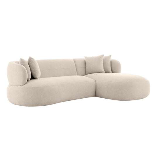 Greenwich Modular 3 Seater Sofa w Right Chaise - Natural Chenille