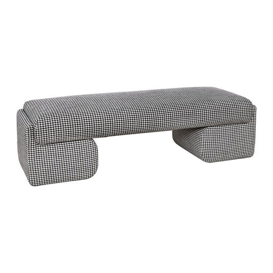 Cairo Bench Ottoman - Houndstooth