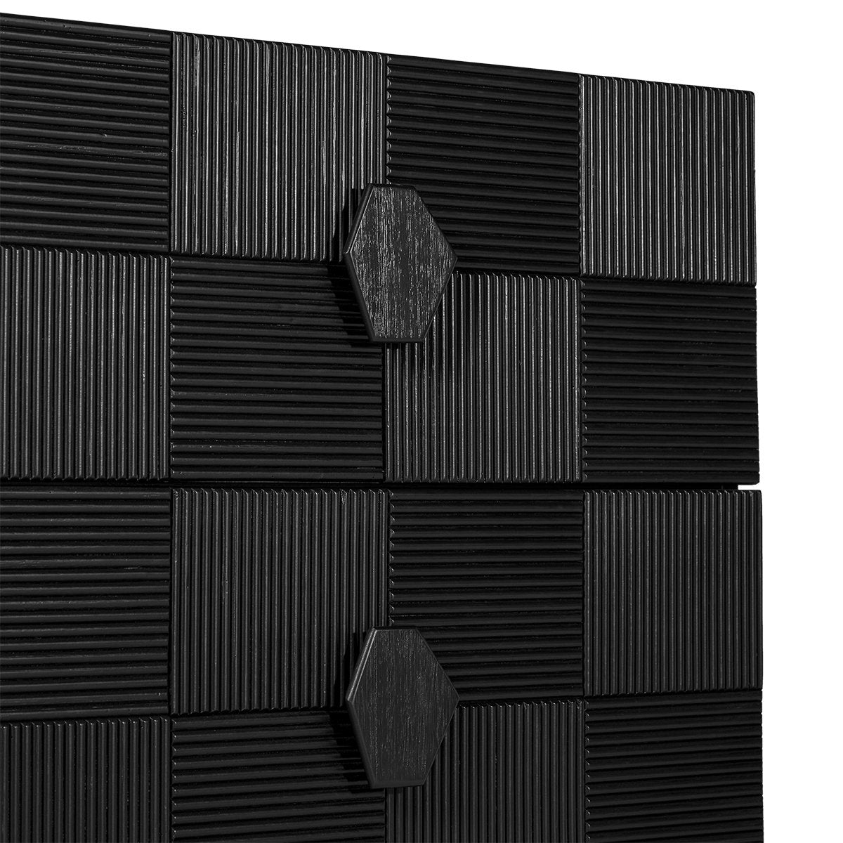 Alton 65x65cm Bedside Table - Black