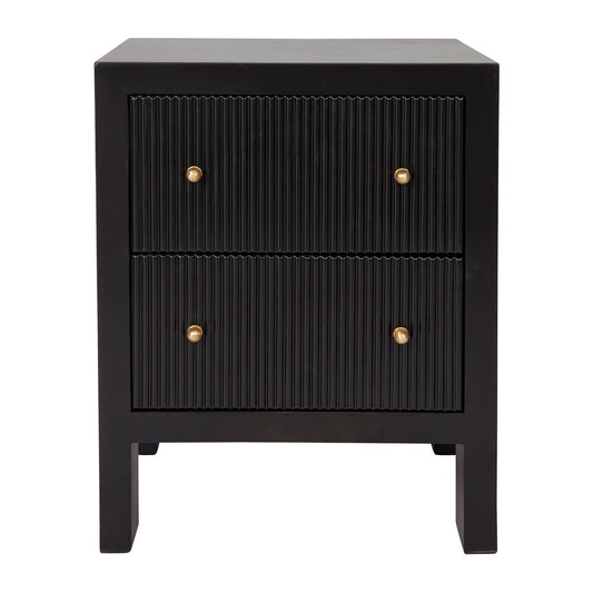 Ariana Bedside Table - Small Black Set of 2