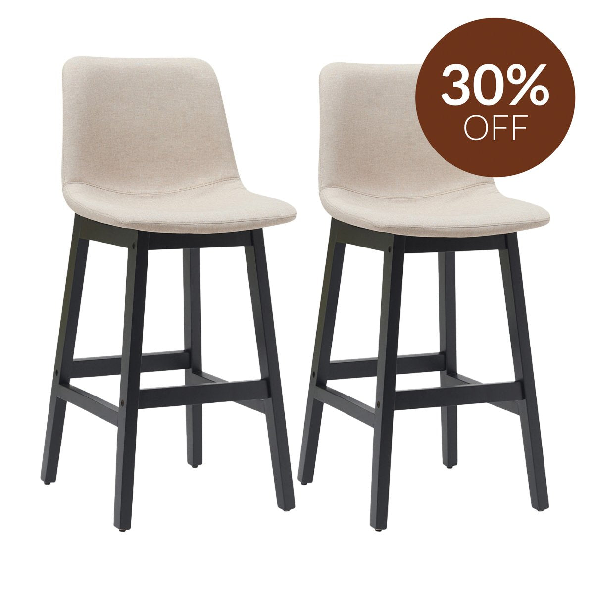 Jermaine Bar Stool Set of 2 - Sand