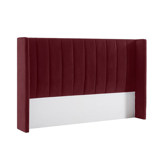 Central Park Queen Bedhead - Wine Velvet