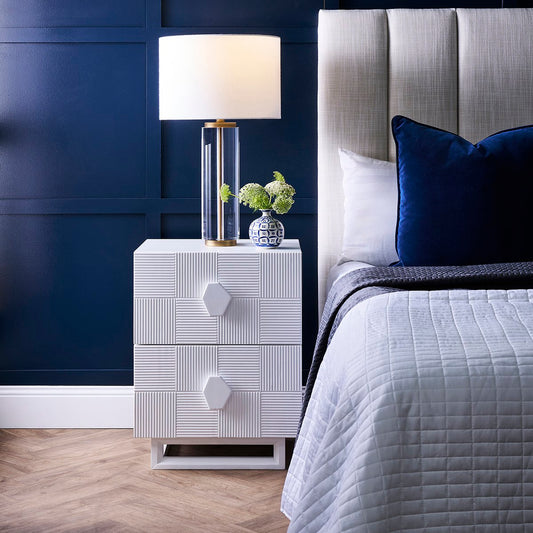 Alton 50x65cm Bedside Table - White