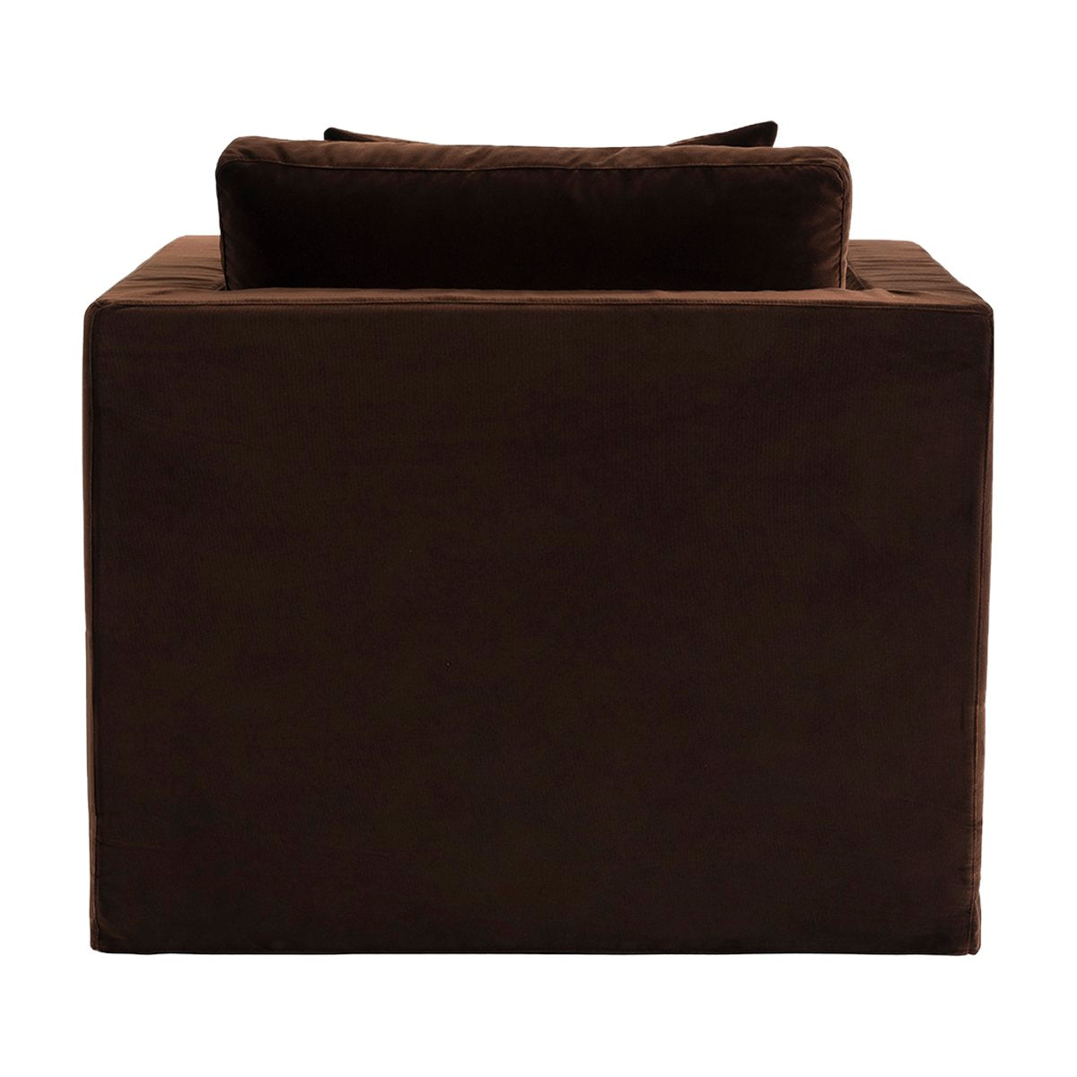 Birkshire Slip Cover Arm Chair - Dark Chocolate Velvet