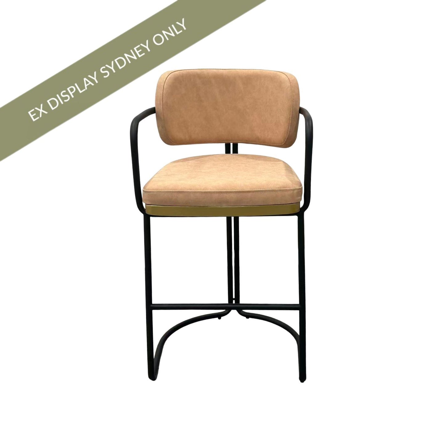 Charly Kitchen Stool – Beige Vegan Leather - OUTLET NSW