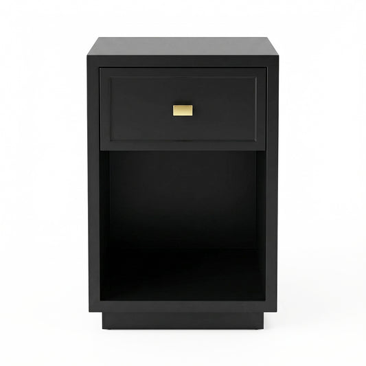 Logan 40x60cm Bedside Table - Black