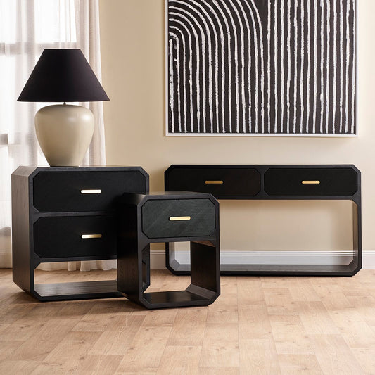 Anderson 2 Drawer Chest - Black