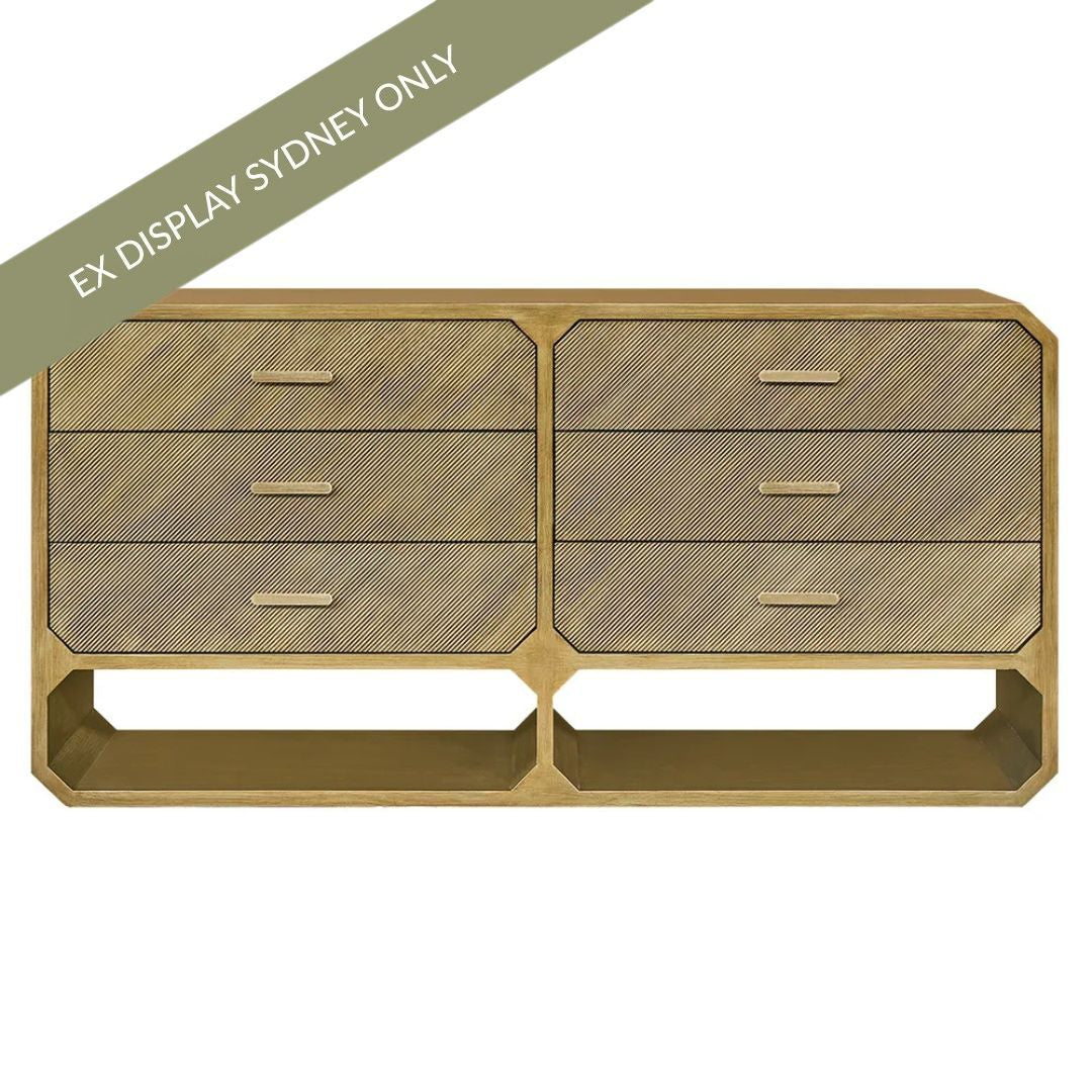 Anderson 6 Drawer Chest - Antique Gold - OUTLET NSW
