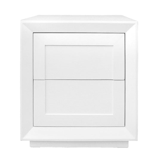 Balmain 60x65cm Tall Bedside Table - White