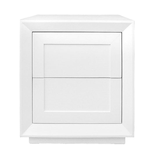 Balmain 60x65cm Tall Bedside Table - White