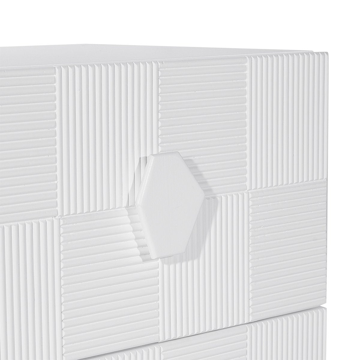 Alton 50x65cm Bedside Table - White