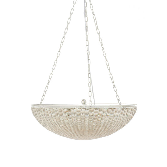 Cali Rattan Pendant - White
