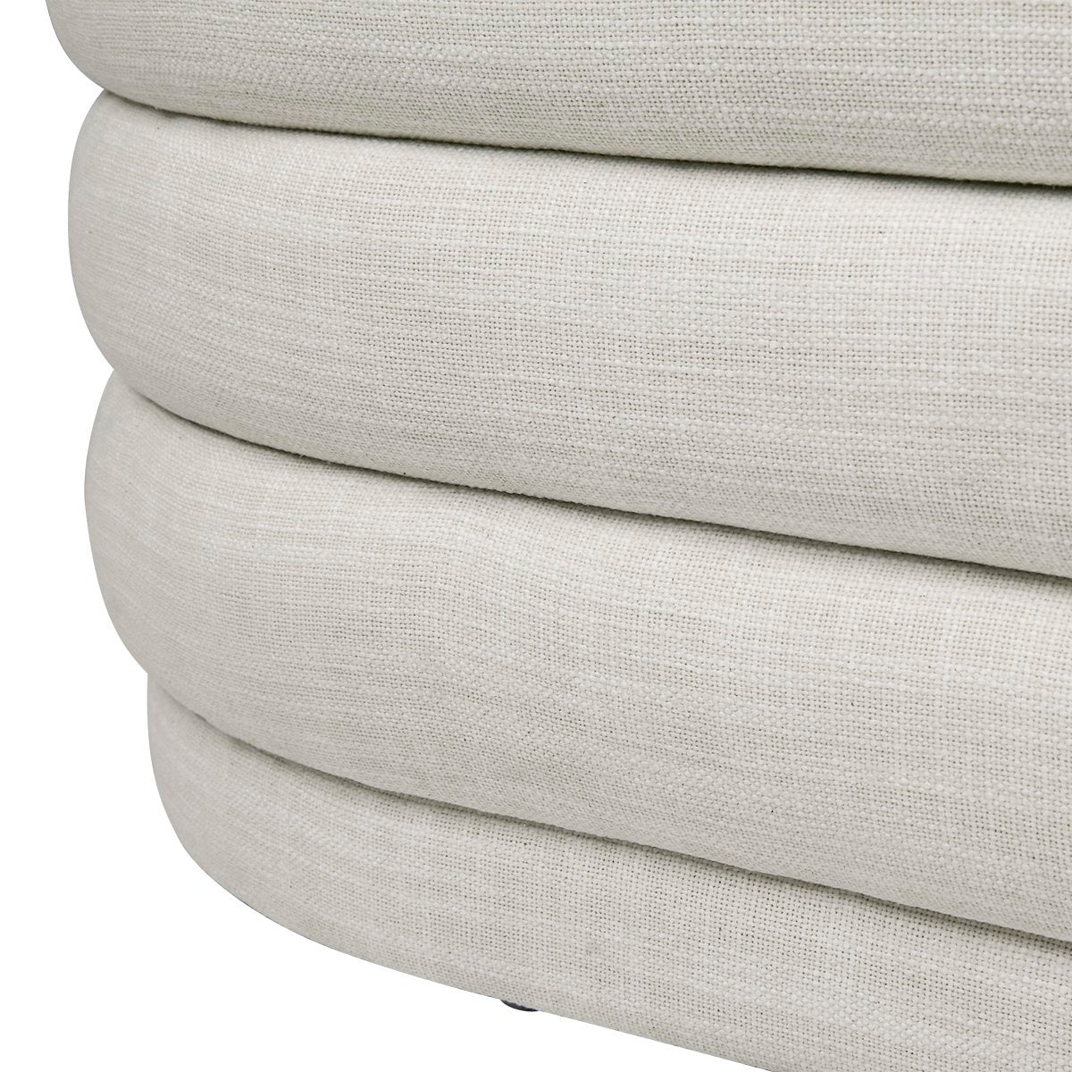 Demi Storage Bench Ottoman - Off White Linen