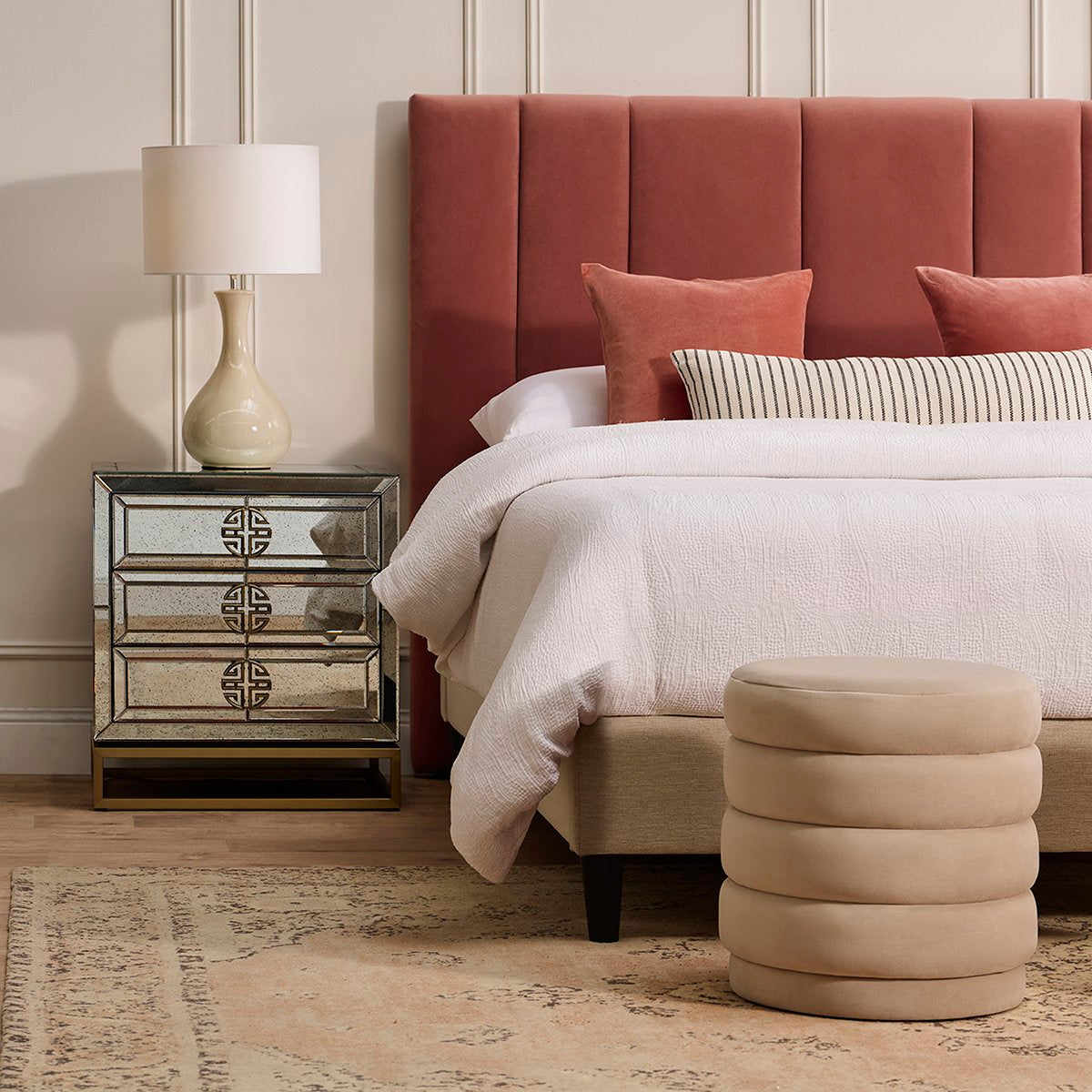 Rochester Mirrored Bedside Table