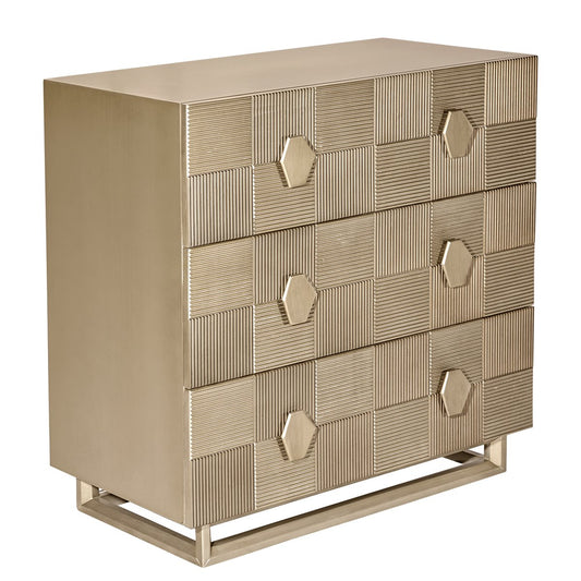 Alton 3 Drawer Chest - Antique Gold