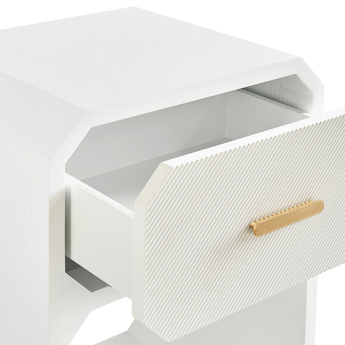 Anderson 50x65cm Bedside Table - White