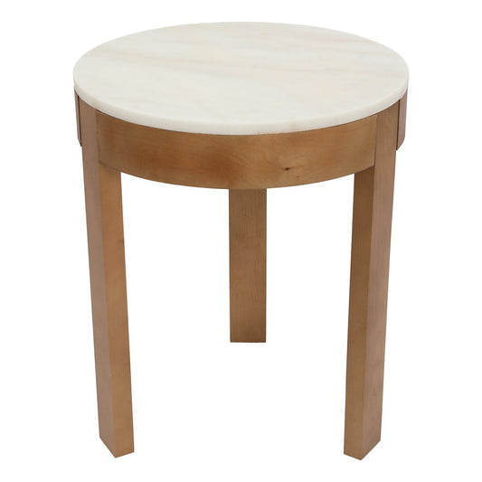 Oliver Marble Side Table - Large Oak - OUTLET NSW