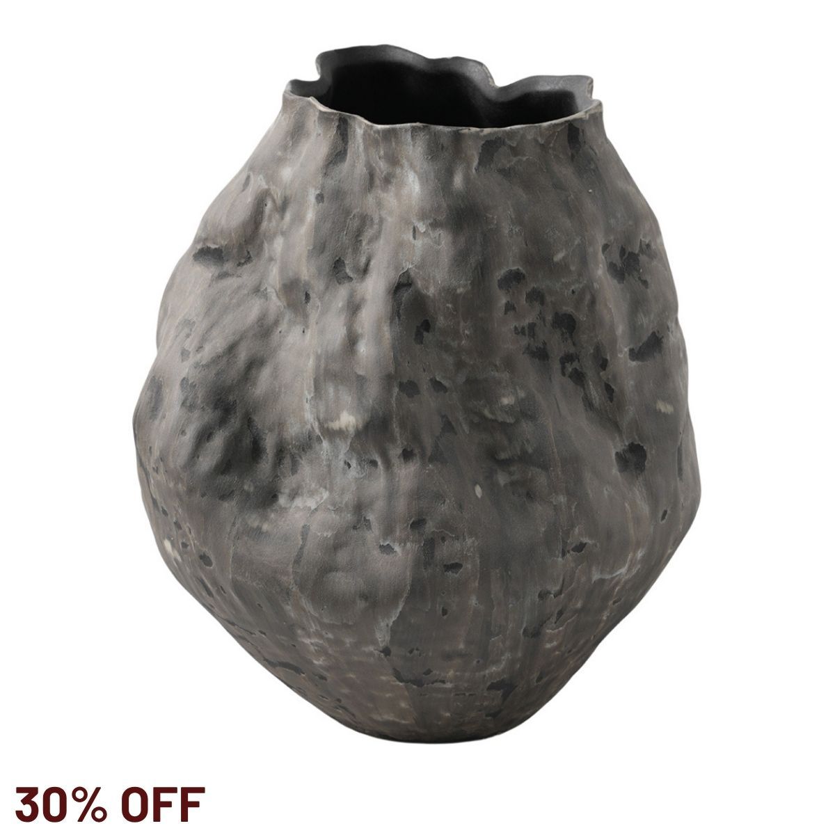 Fluer Porcelain Vase - Charcoal