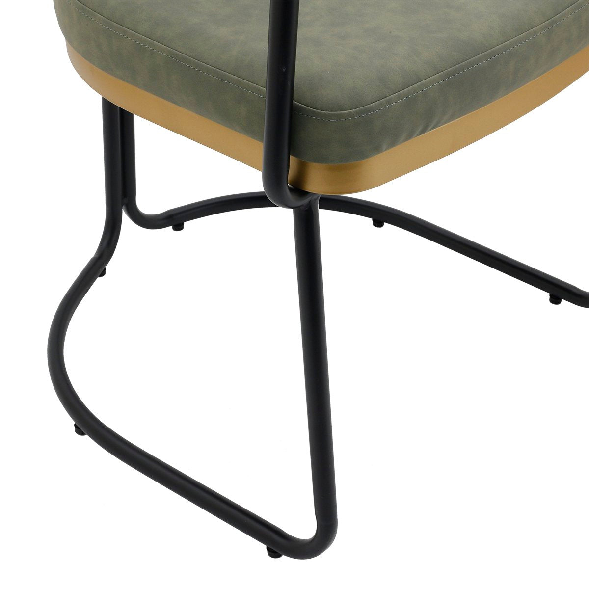 Charly Dining Chair – Olive Green Vegan Leather
