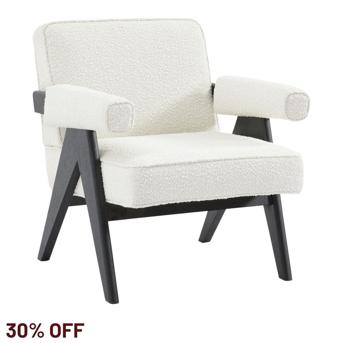 Ambrose Arm Chair - White Boucle