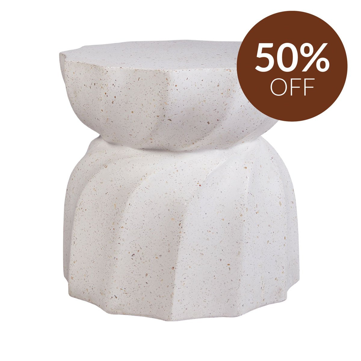 Swirl Concrete Stool - Large Terrazzo