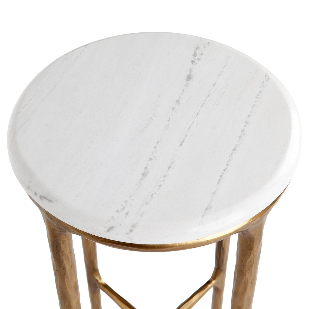 Heston Marble Petite Side Table - Brass