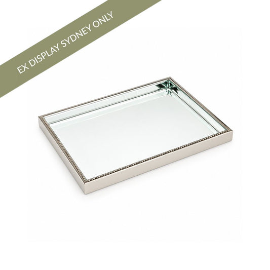 Zeta Mirror Tray - Large Antique Silver - OUTLET NSW