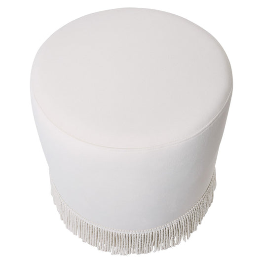 Nemi Stool - Ivory Velvet ** Offline pending re-order