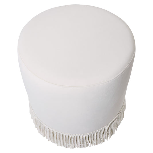 Nemi Stool - Ivory Velvet ** Offline pending re-order