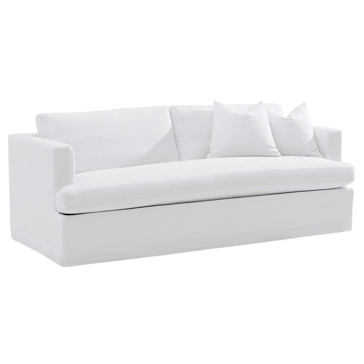 Birkshire 3 Seater Slip Cover Sofa - White Linen