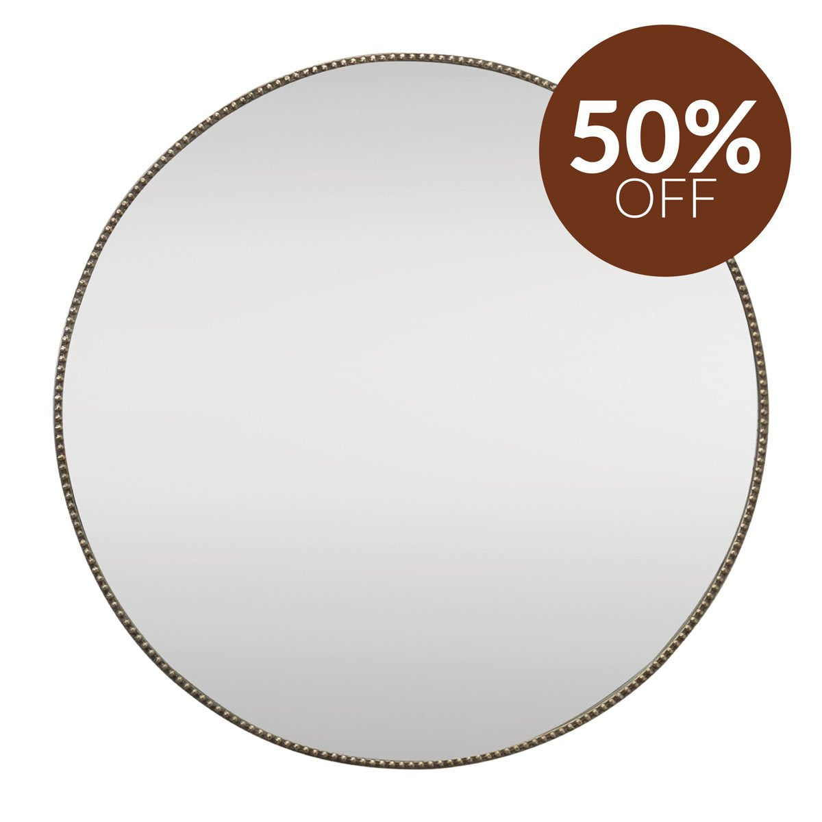 Vera Round Mirror - Antique Silver