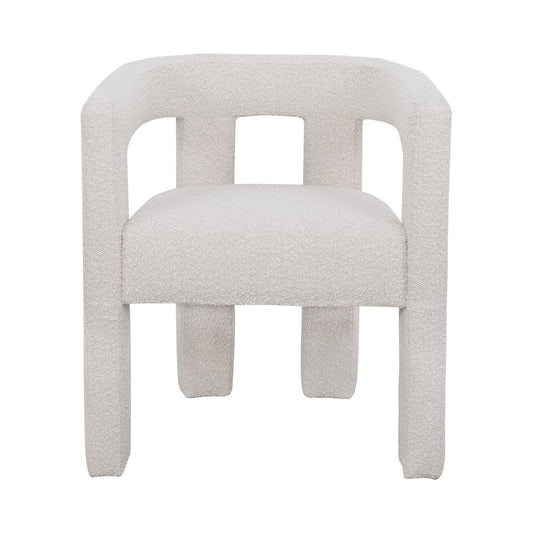 Lorenzo Arm Chair - Ivory Boucle
