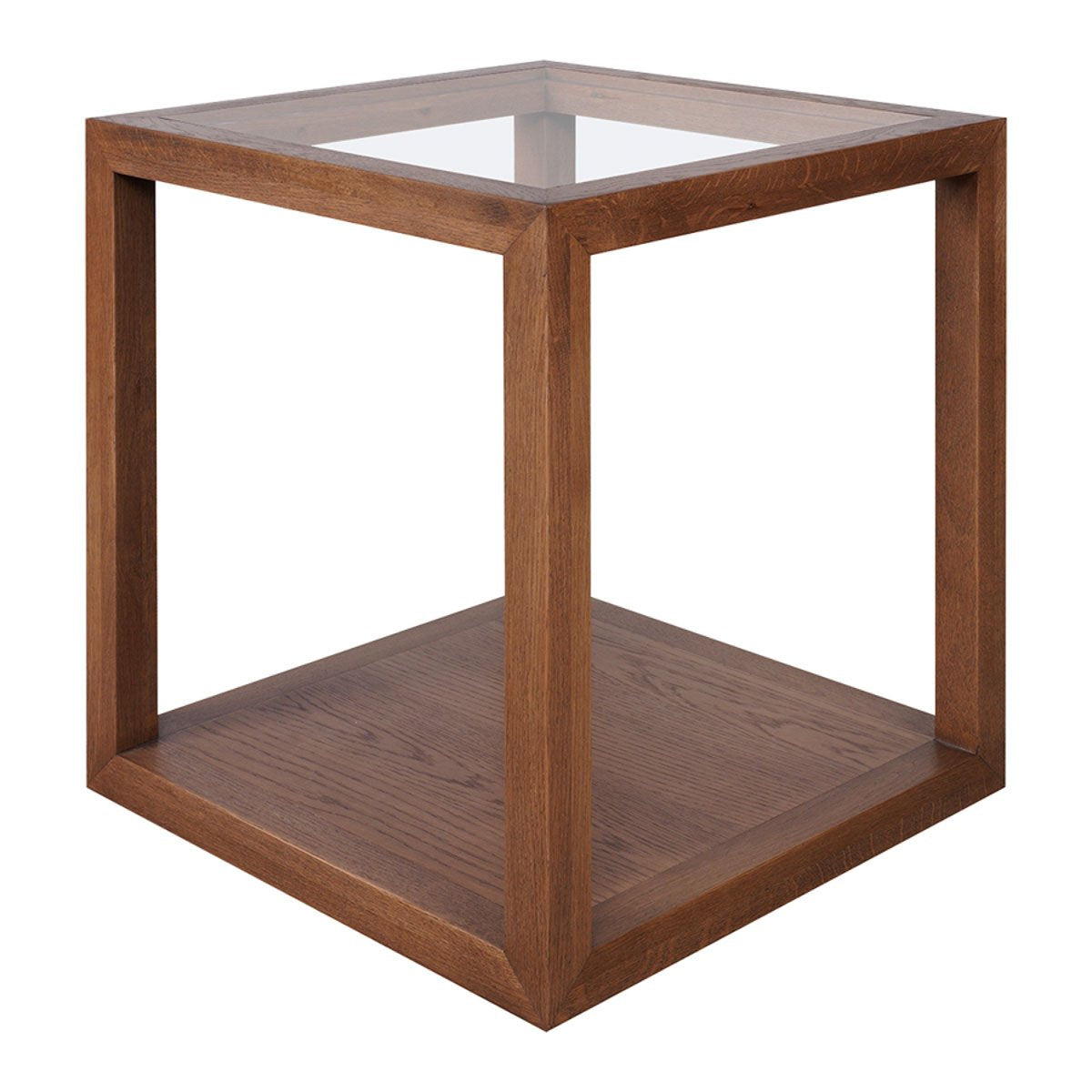 Sadie Oak Square Side Table - Large Walnut
