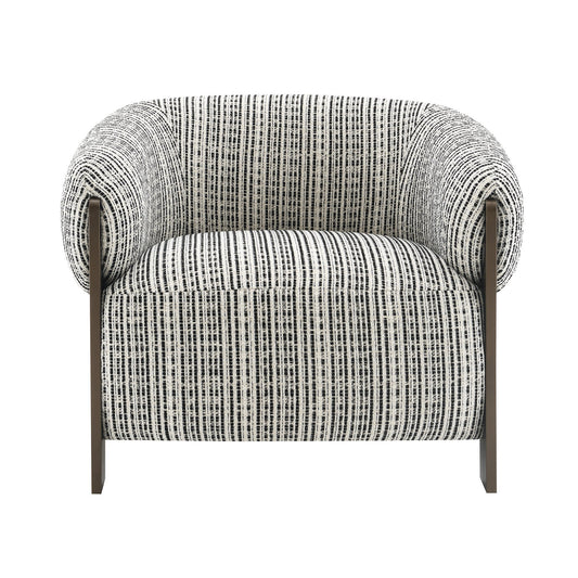Napa Arm Chair - Brass/Black & White