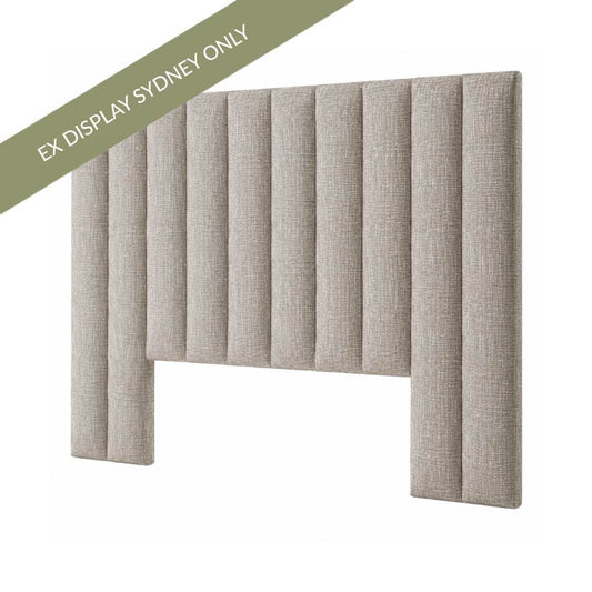 Ellyn 165x178cm Queen Bedhead - Taupe - OUTLET NSW