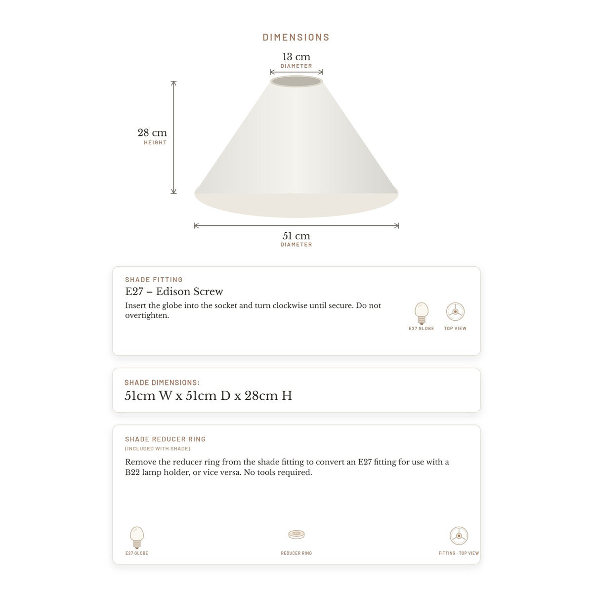 Messina Empire Shade - Large White - Bulk Buy Qty 5