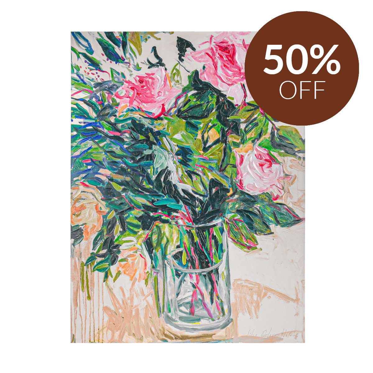 Romantic Bouquet Enhanced Canvas Print